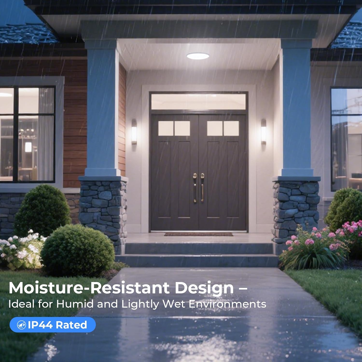 LED Flood Light Bulbs, PAR38 Outdoor Flood Light Bulb 5000K,13W 100W Equivalent, Daylight White LED Floodlight Dimmable, Waterproof for Porch Yard Garage, E26 Base, 15,000 Hrs, 2 Pack