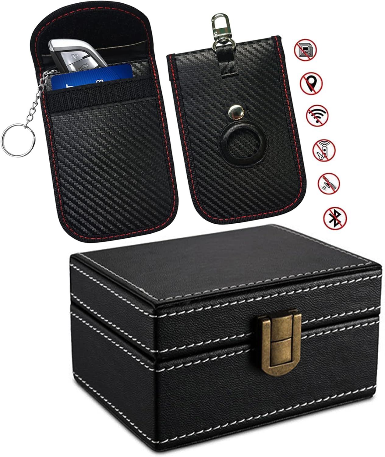 FOVNOT Faraday Box for Car Keys, Car Key Signal Blocker Box Faraday Key