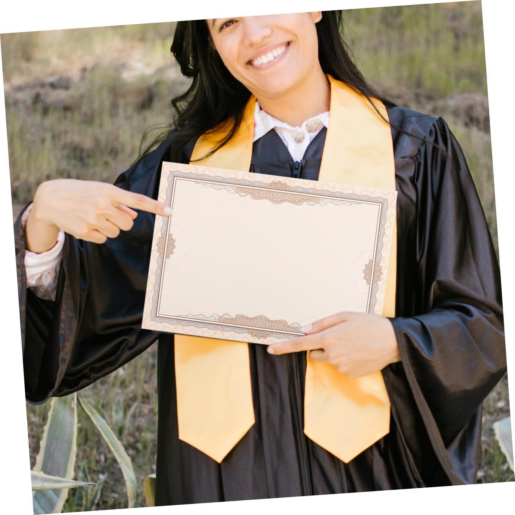 100 hojas Papel Diploma con Borde Floral Imprimible para Logros Escolares y Oficinas Compacto y Fácil Almacenamiento