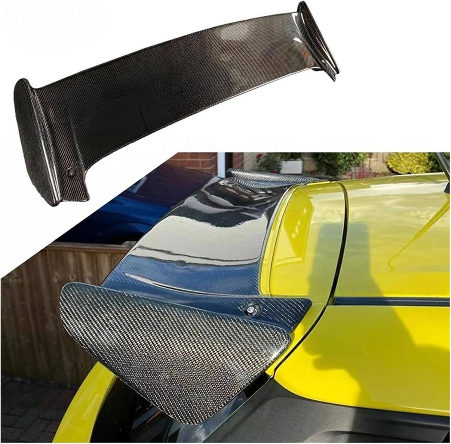 Compatible For 2018-2023 Suzuki Swift Sport ZC33S Carbon Fiber Tailgate Rear Cover Spoiler Wing Car Styling Body Kits(Carbon Fiber)