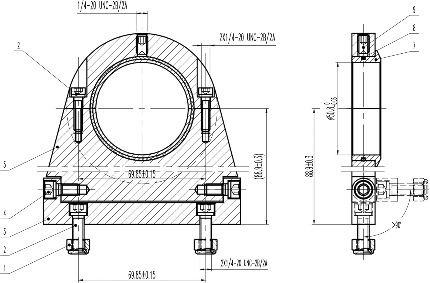 Chrome Aluminum Steering Column 3-1/2'' Drop & Swivel Fits 2'' & 2-1/4'' Steering Columns