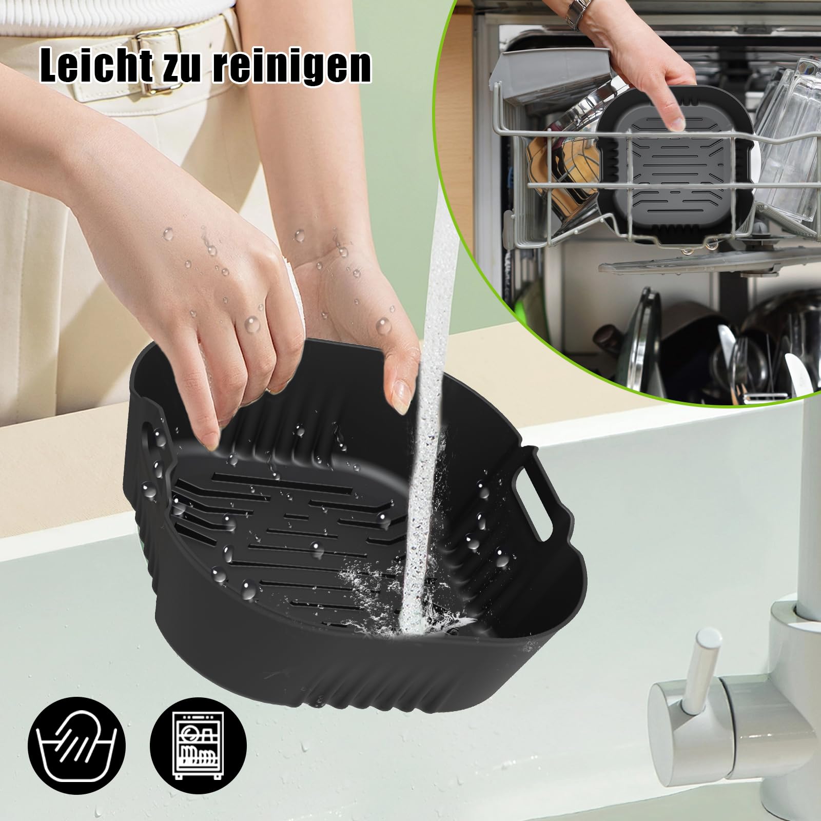 Formy pieczenia z silikonu frytkownicy powietrznej dla Philips 3000 6.2L | 4 wielokrotnego użytku, kwadratowe akcesoria do frytkownicy powietrznej Seria 5000 XL 6.2L / 7.2L
