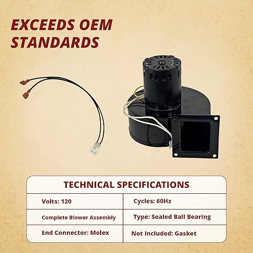 Miniatura 2 de Enviro EF-002, Hudson River GF55-003, Regency & VistaFlame Ventilador de sala de convección Soplador de distribución compatible con los modelos EF2,