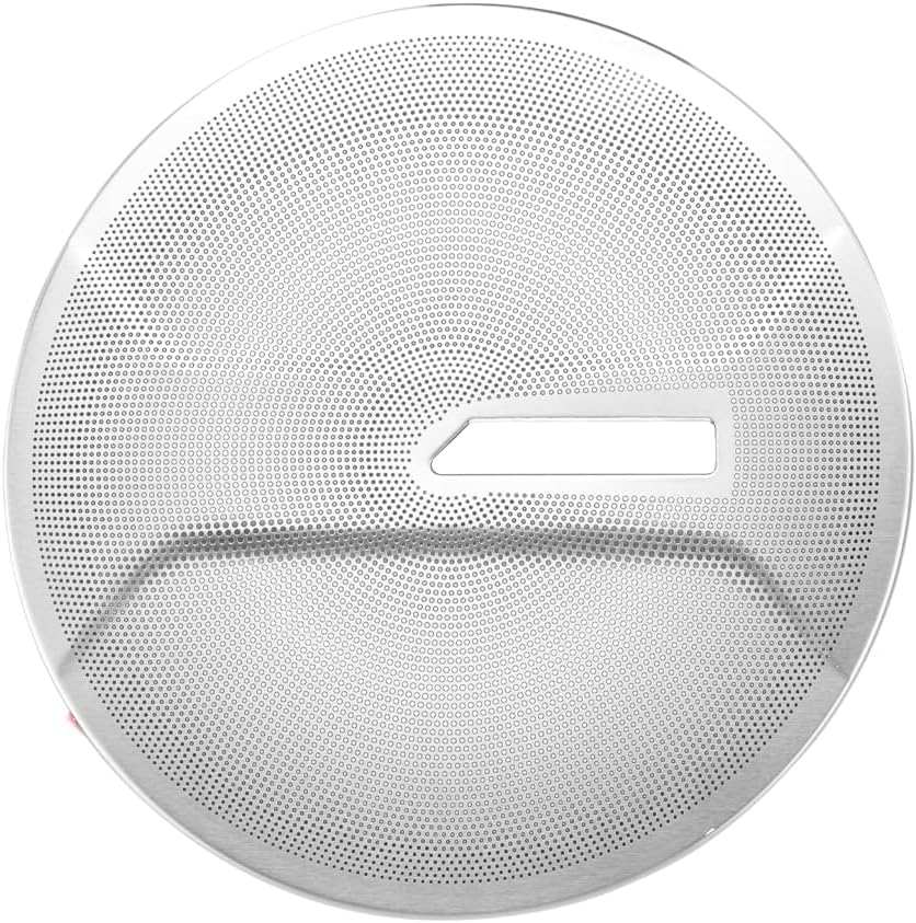 25CM Audio Speaker Grill Cover Rear Trunk Right Horn Stainless Steel Protector Mesh Ring Trim for Jeep Wrangler JL 2024 Interior Accessories (Silver)