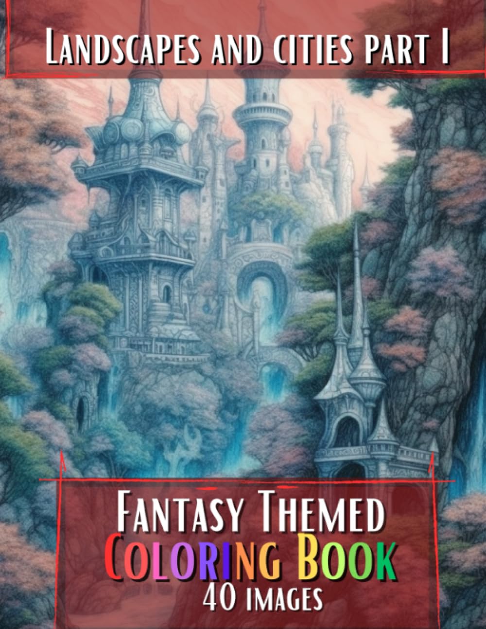 Amazon.com: Fantasy Themed Coloring Book: Landscapes and Cities part I (Slavo Mirro Fantasy ...