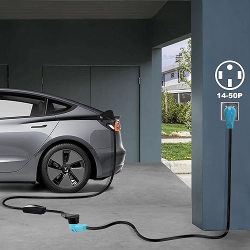 Miniatura 5 de CircleCord Cable de extensión de 50 amperios de 25 pies para caravana o automóvil eléctrico, resistente calibre 63+81, cable STW con organizador de