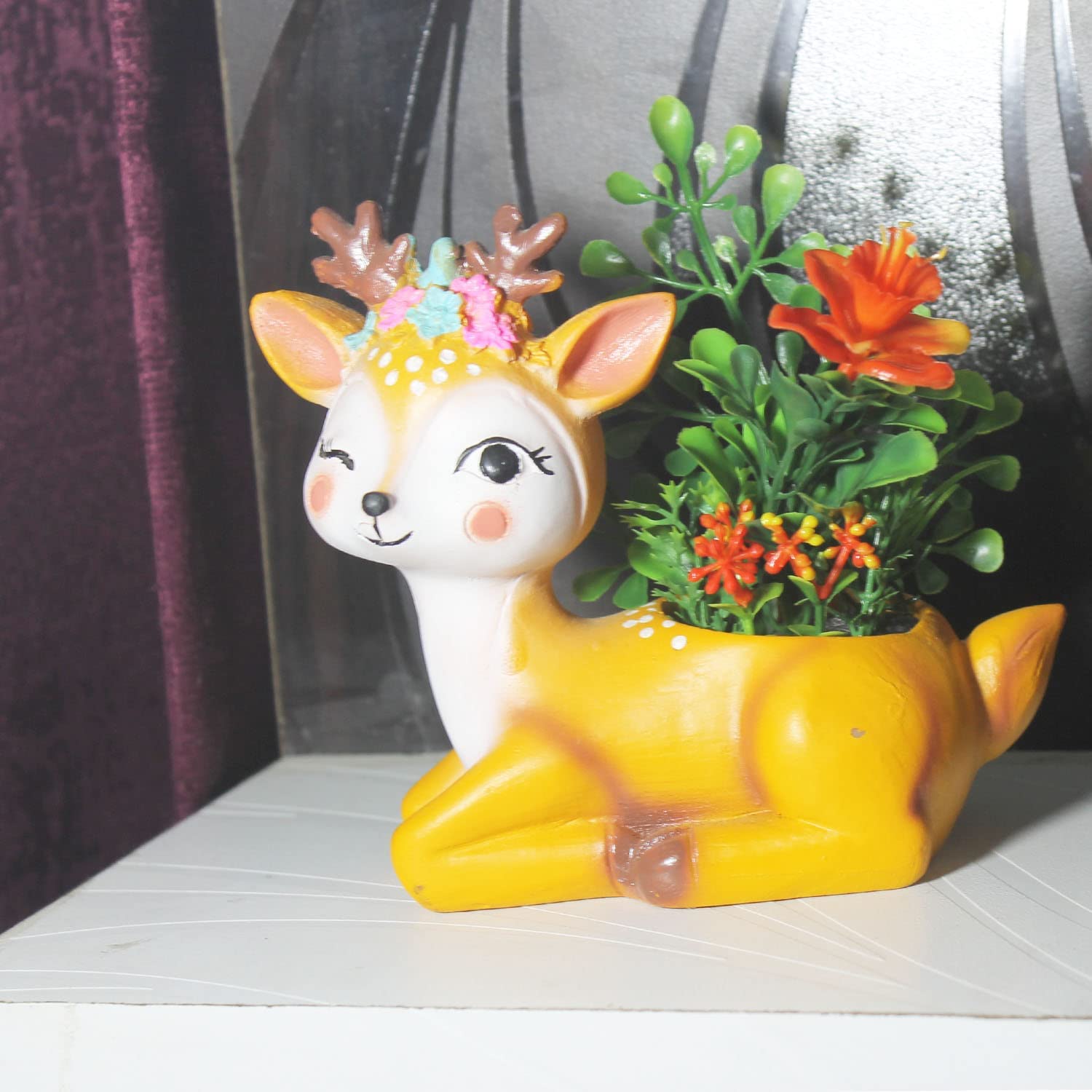 Unique Yellow Deer Resin Pot - Buy Now! -6 Unique Yellow Deer Resin Pot - Buy Now! -6