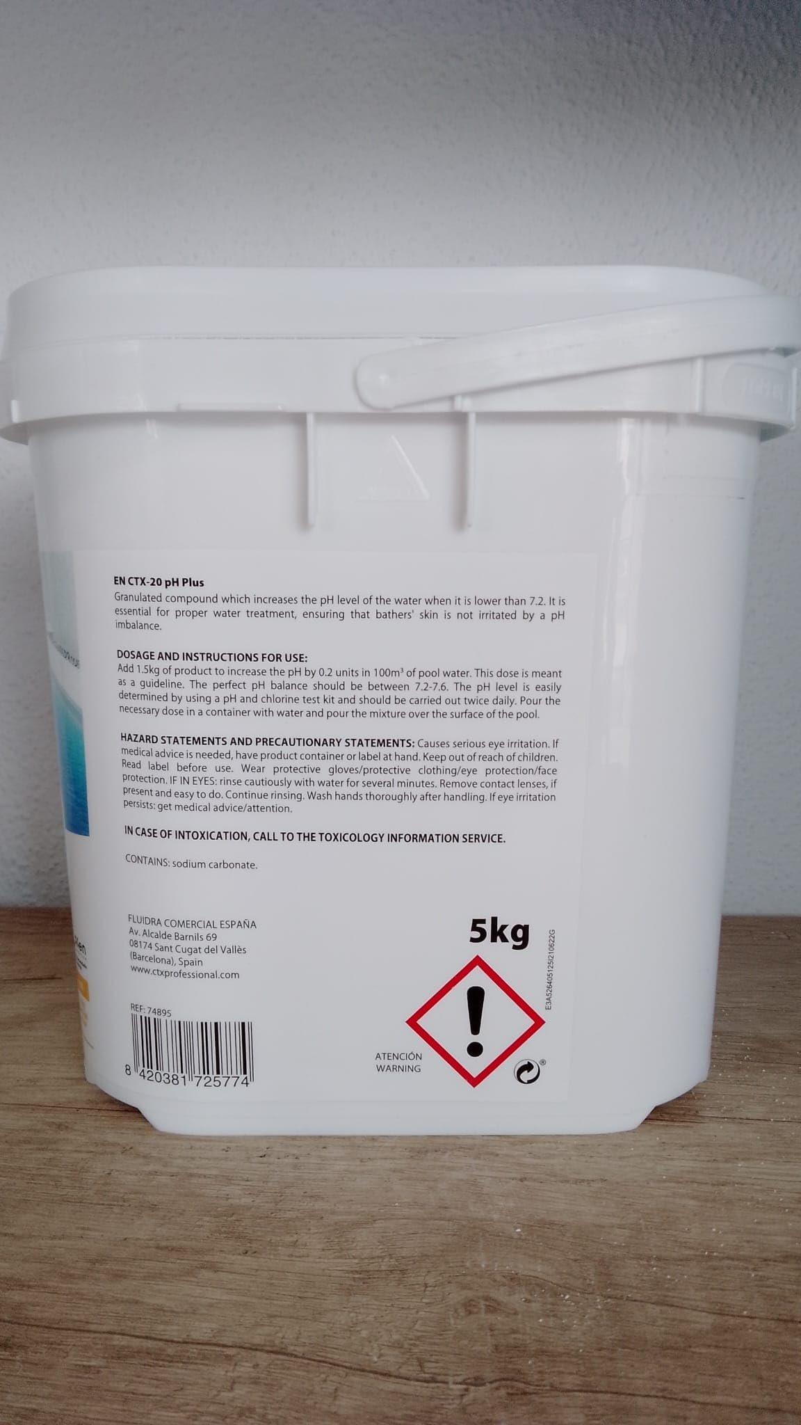 ASTRALPOOL Incrementador de pH granulado para Ajustar el pH Entre 7,2 y 7,6-5kilos
