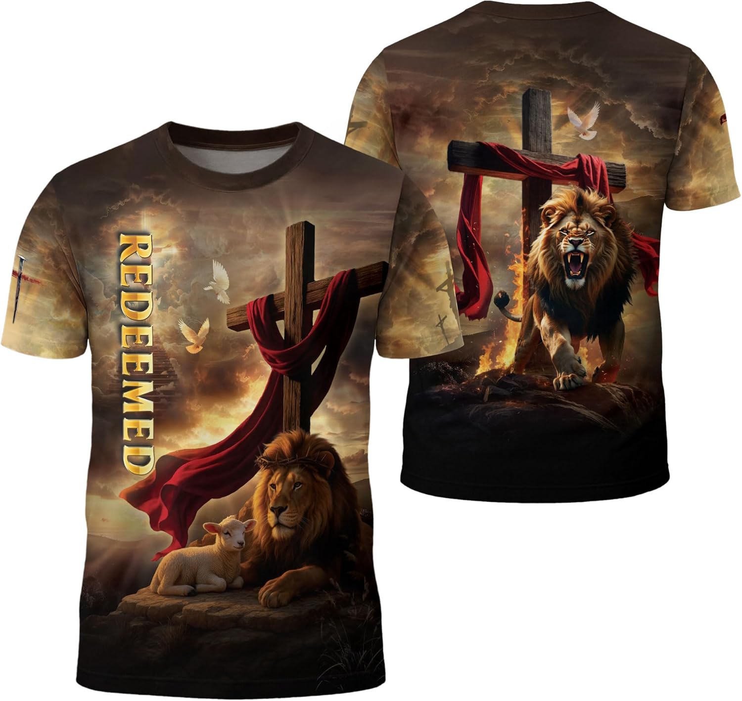 Redeemed Tshirt, Christian Shirts for Men, Cross Shirt, Jesus Shirts for Men, Bible Verse Shirt