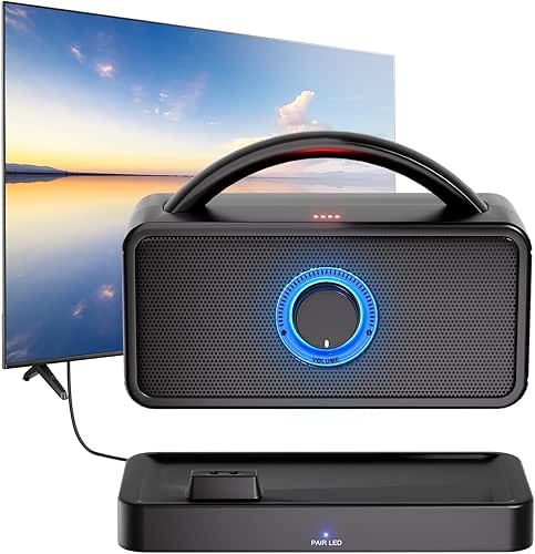 5.8 GHz Wireless TV Speakers for Hard of Hearing Seniors,