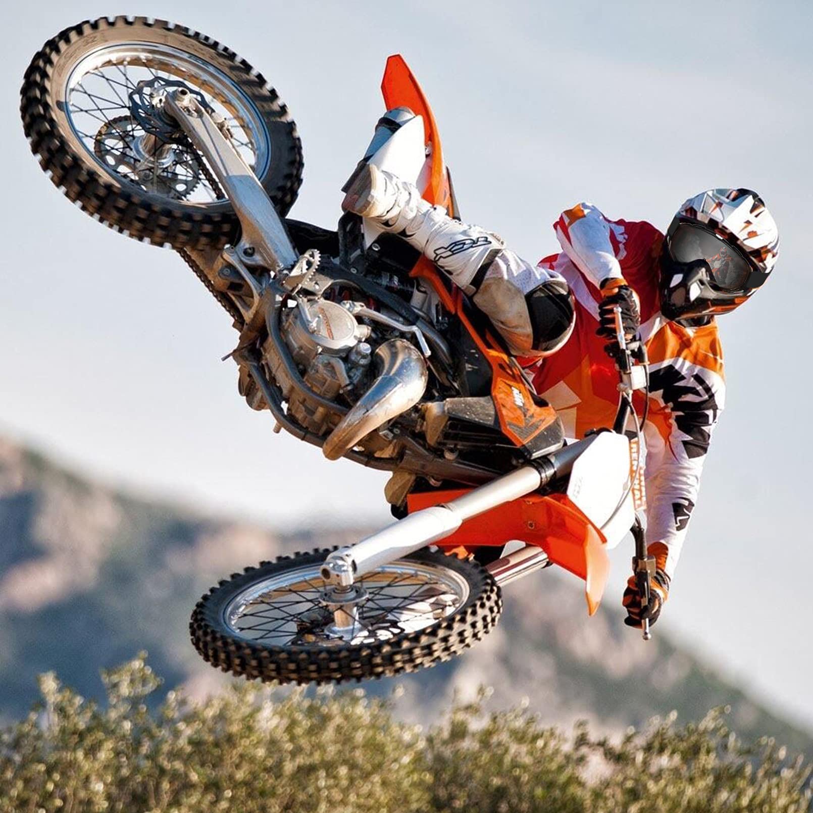 Occhiali da moto Dirt Bike ATV antipolvere Motocross Equitazione Occhiali da sci