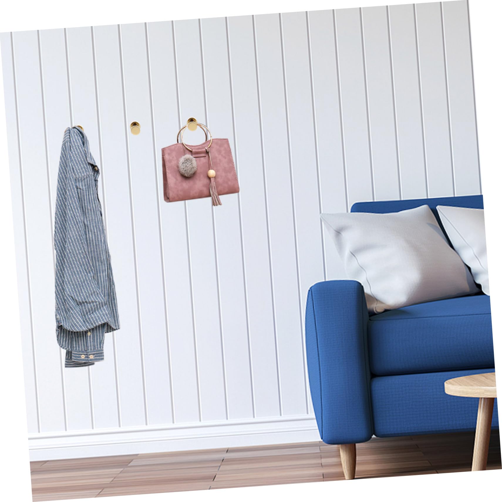6piezas Ganchos De Towel De Latón Para Baño Colgadores Redondos Para Toallas y Instalación Puerta o Pared