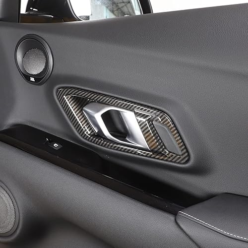 Miniatura 6 de Cubierta interior del panel de la manija de la puerta del coche del ABS para Toyota Supra GR A90 A91 MK5 2019 2020 2021 2022 (fibra de carbono)