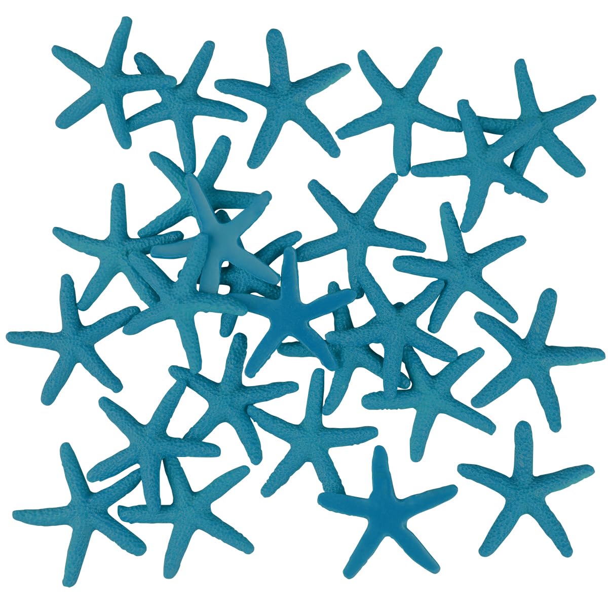 Adecco LLC 30 Pieces Small Light Blue Finger Resin Starfish Ornaments for Crafts and Wedding Home Decor