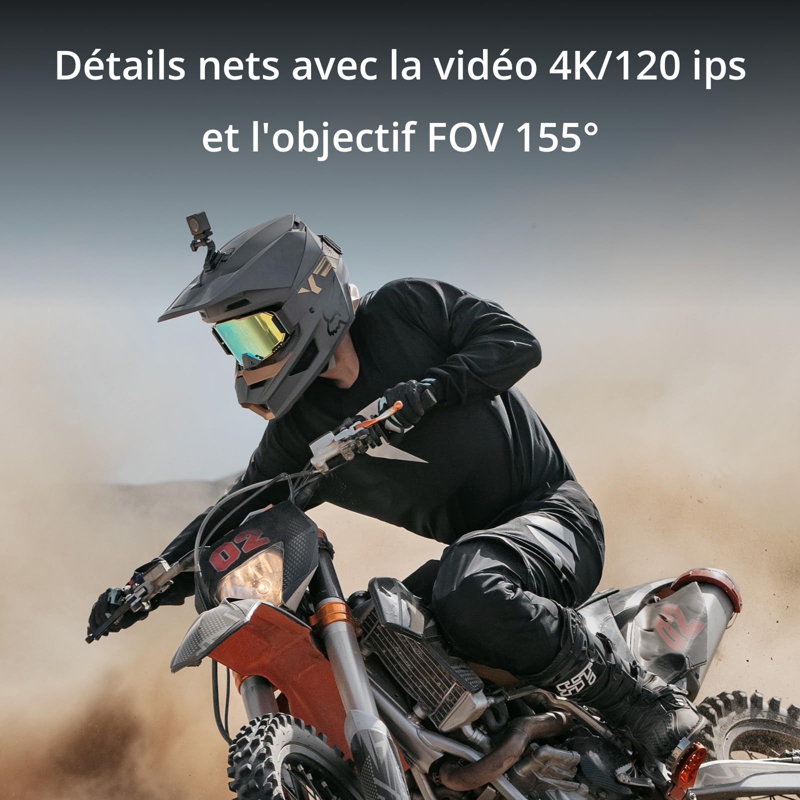Bundle Double écran ‌DJI Action 2 (32 Go) - Caméra d'action 4K avec un module d'extension de batterie, des accroches magnétiques, stabilisation