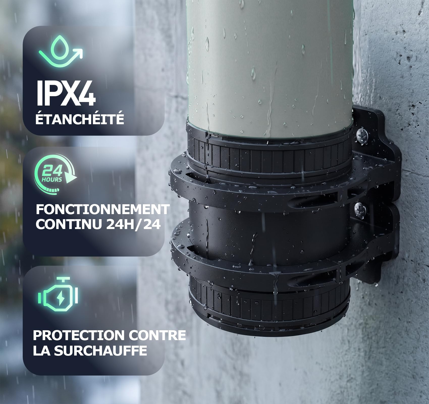 Ventilateur de Conduit Bidirectionnel, 6 Vitesses, Télécommande – Silencieux avec Protection Contre la Surchauffe, VMC Salle de Bain WC Serre Tente, Extracteur d'Air 100mm (avec Support)