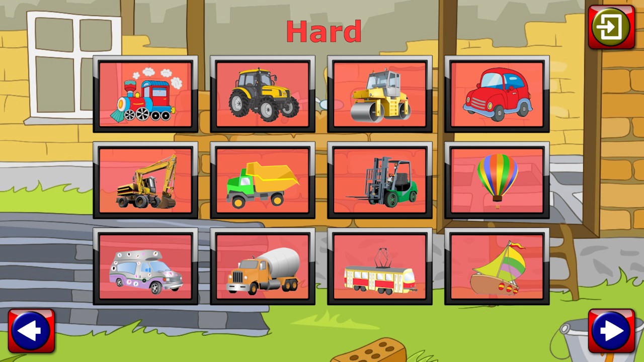 Preschool Car Truck and Engine Jigsaw Puzzle Shapes - learning game ...