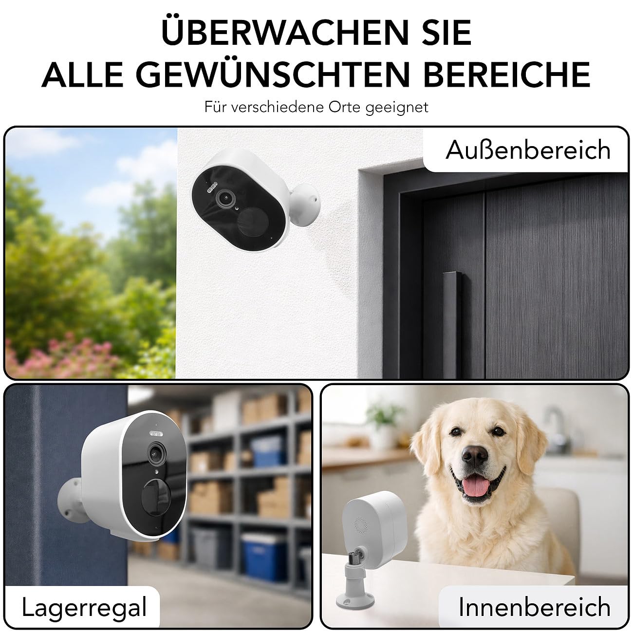 7links Überwachungskameras: 2er-Set Akku-Outdoor-IP-Überwachungskamera mit 2K, Dualband-WLAN, App (IP65, aussen Akku, Camera)