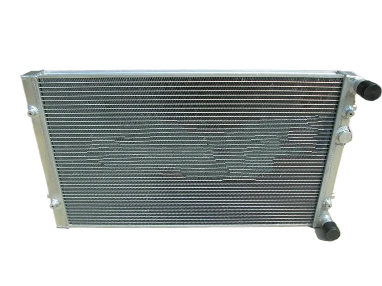 Radiatora Steam Deck Chłodnica aluminiowa do VW GOLF GTI/BORA MK4 IV, pasuje do AUDI A3/TT, pasuje do SEAT LEON/TOLEDO, 1.8T + wentylator Aluminiowy radiator(Dark Grey)