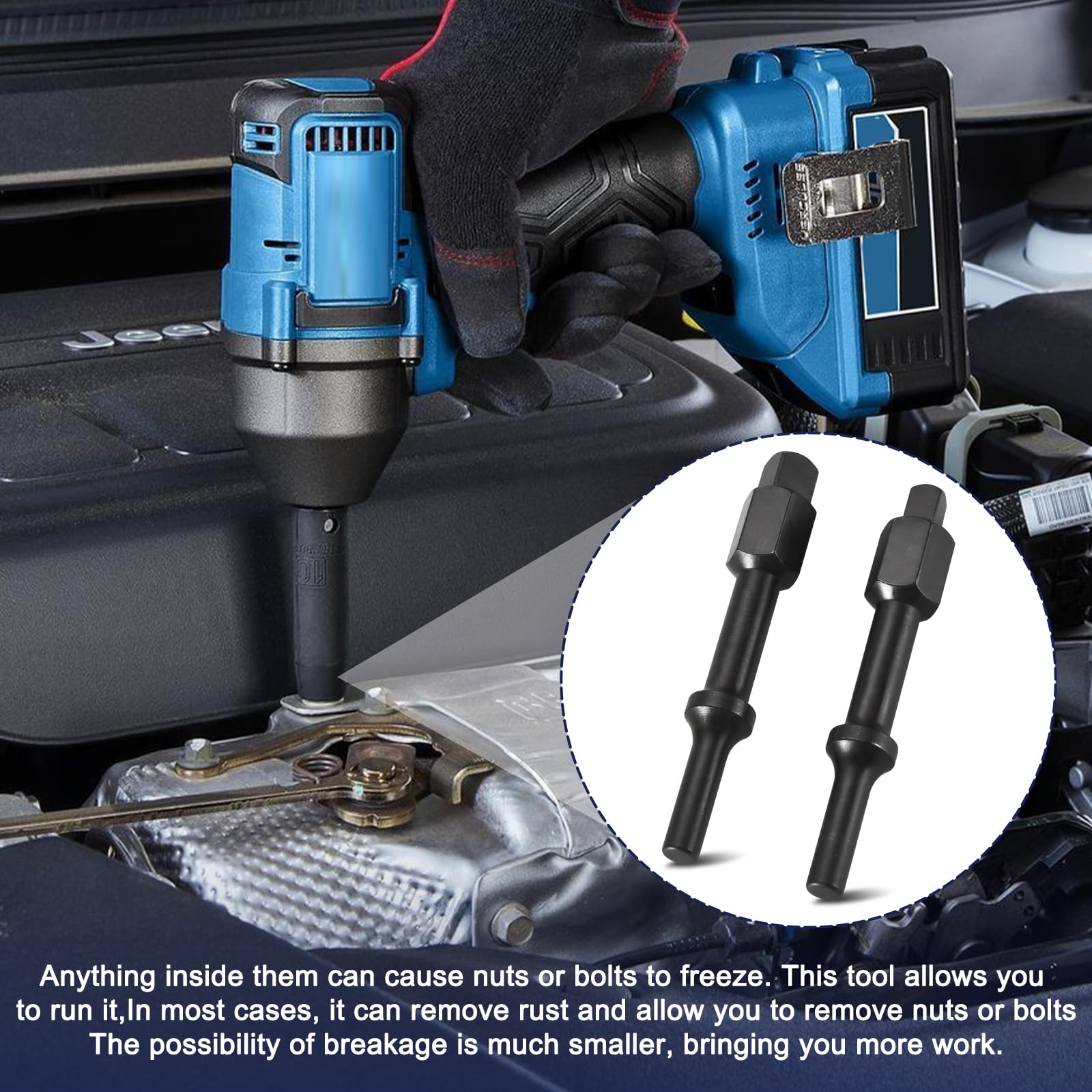 32029 Pneumatic Bolt Breaker Set with Air Hammer Spring - 3/8