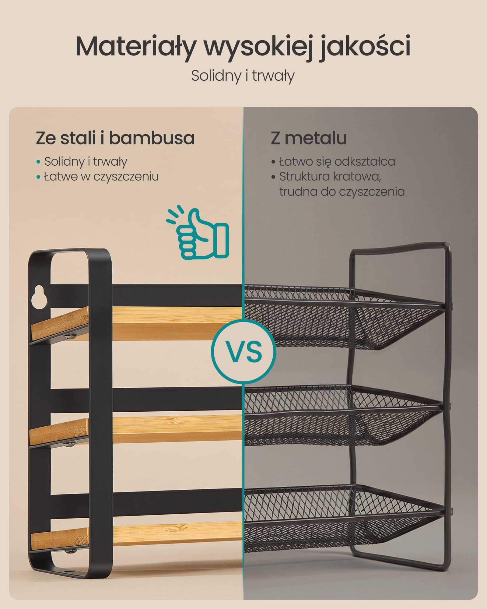 SONGMICS Stojak na przyprawy, 3 poziomy, 24 słoiki na przyprawy, organizer na przyprawy, organizer do szafki kuchennej, stojak na przyprawy z etykietami, lejek, marker i pędzel