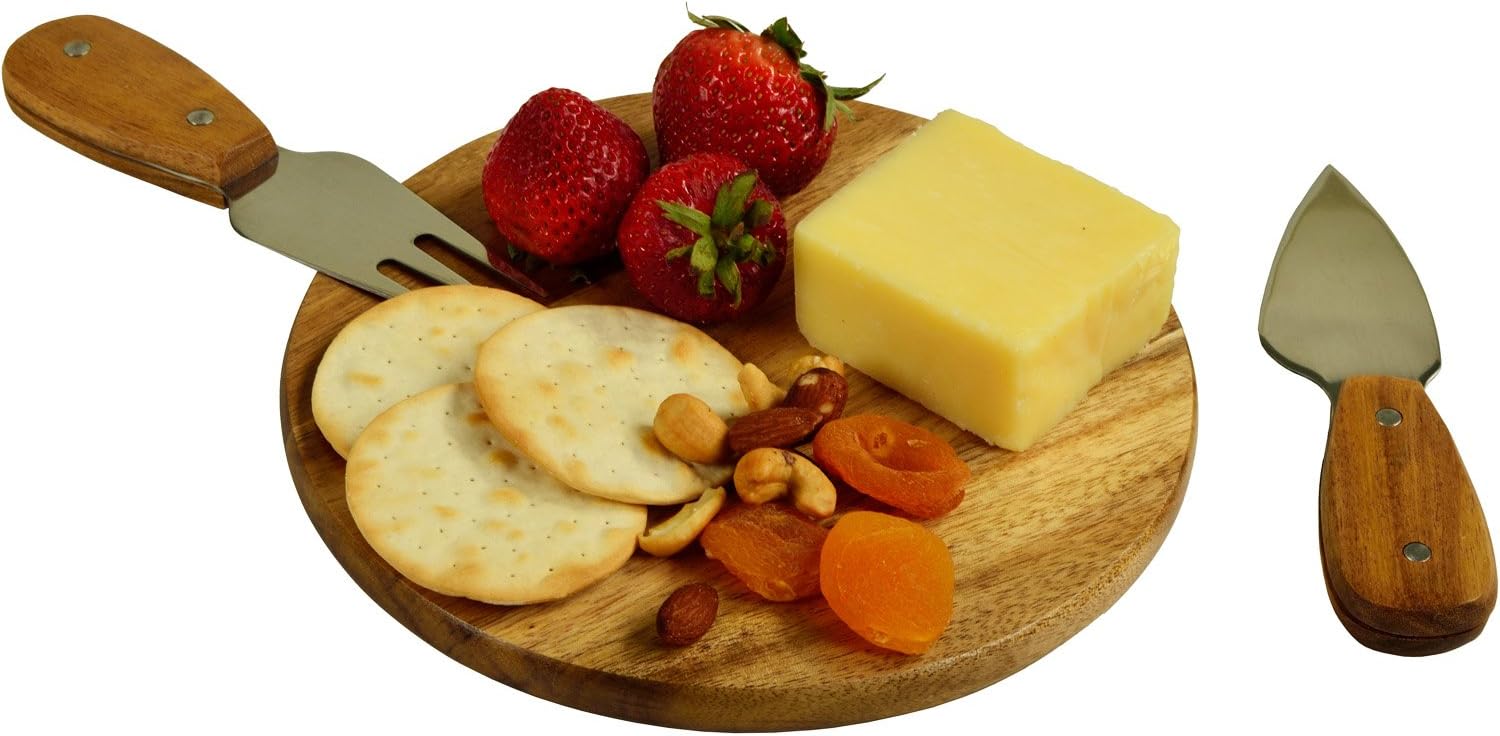 Picnic at Ascot Bristol Acacia Cheese Board Set with Tools