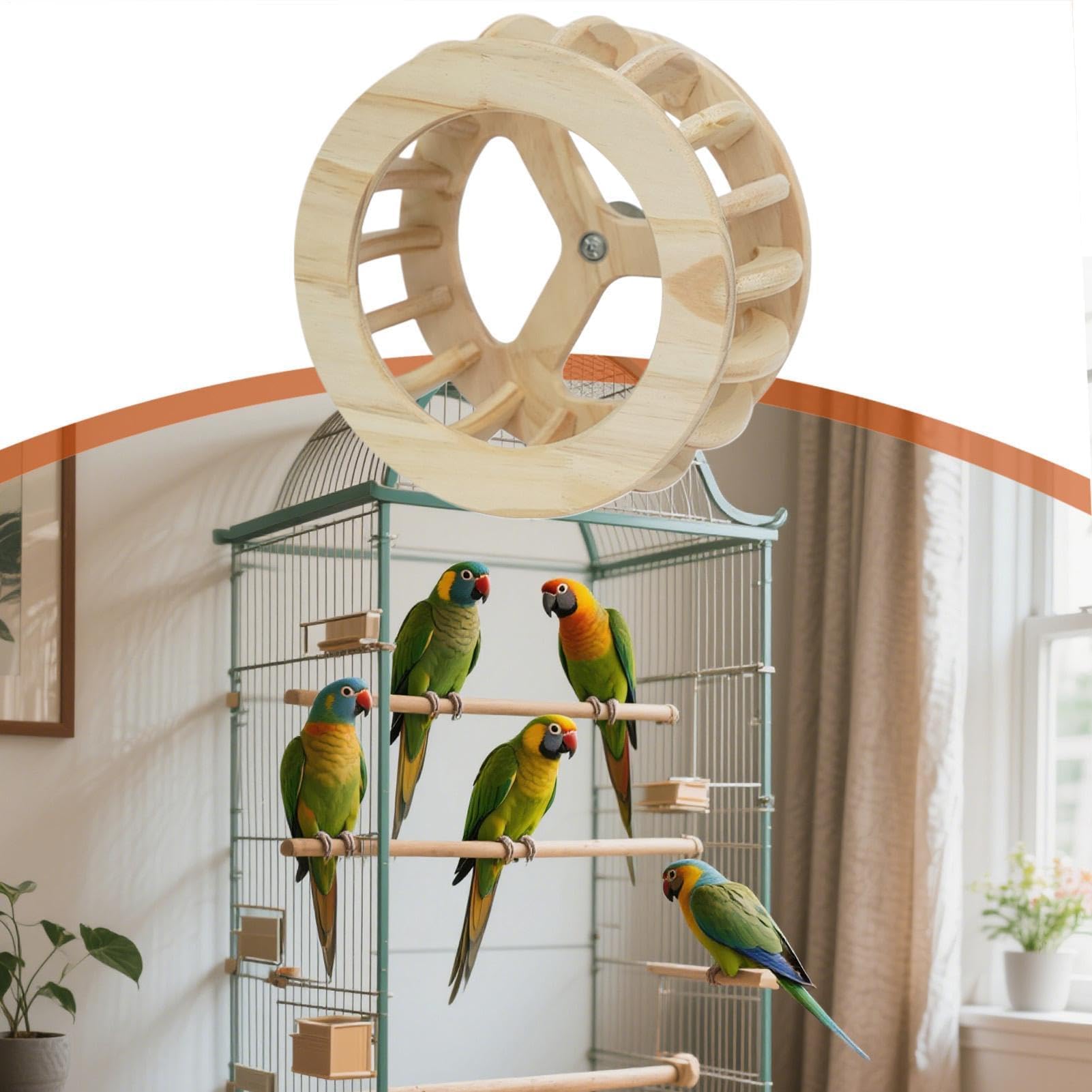 Giocattolo per gabbia per uccelli, in legno, per pappagalli africani, ara, cacatua, piccioncini, canarini, conuri, parrocchetti, calopsitte, stimolanti l'attività e il gioco degli uccelli