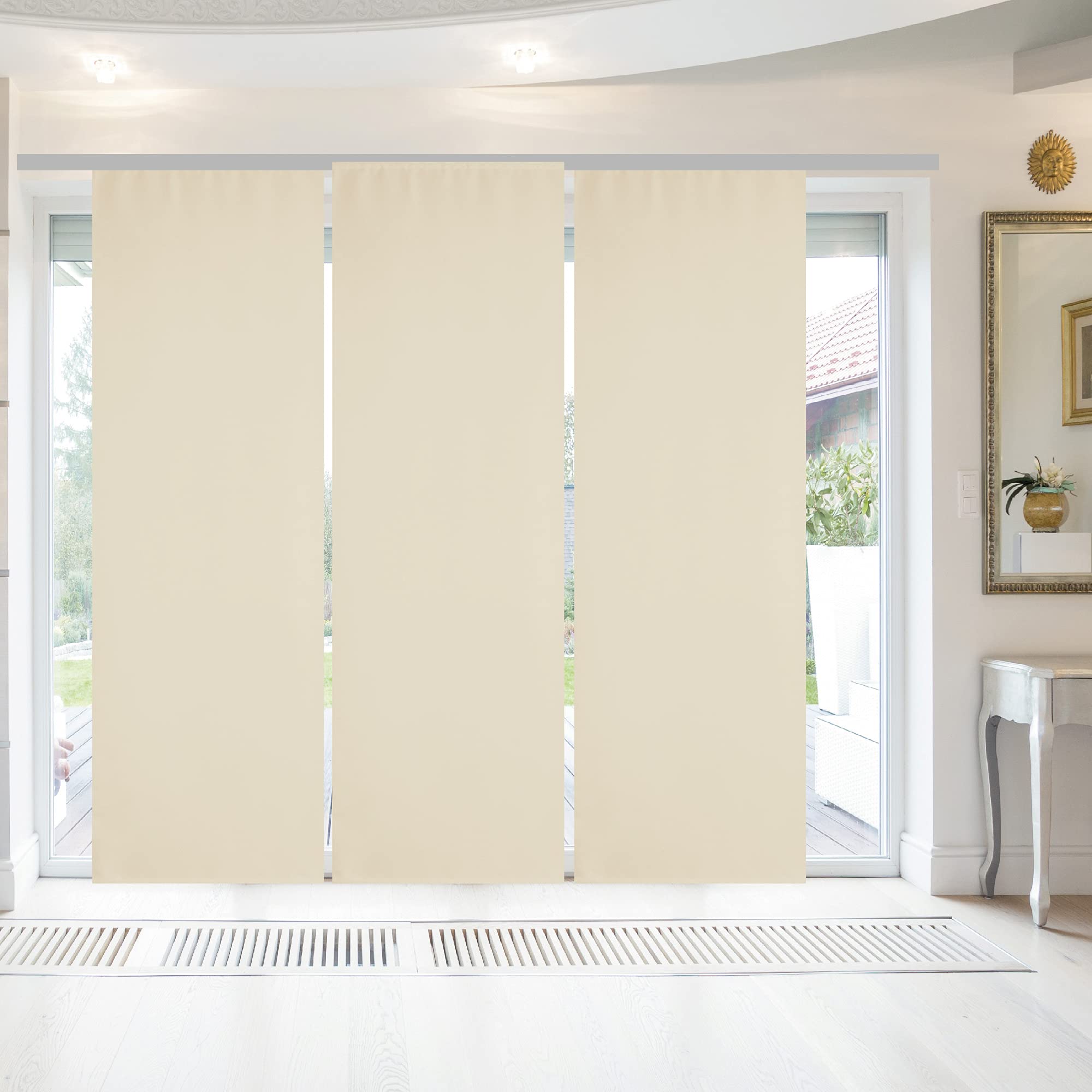 Bestlivings Rideau opaque/rideau coulissant (lot de 3) avec technique - 60x245cm (largeur x longueur), rideau prêt à l'emploi Alessia dans de nombreuses couleurs