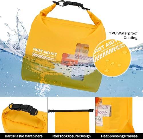 Miniatura 7 de RHINO RESCUE Kit de primeros auxilios para barco impermeable, bolsa seca ligera, accesorios para barco, suministros de supervivencia marina de