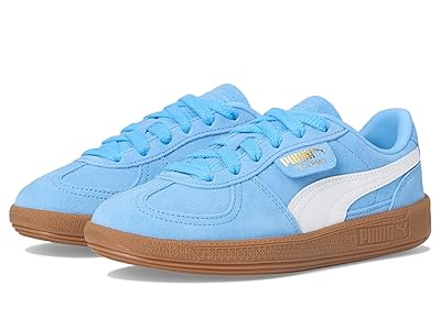 PUMA Kids Palermo (Big Kid) Kids Shoes Team Light Blue/Puma White : 6.5 Big Kid M, Leather