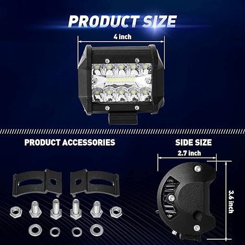Miniatura 2 de Falconstar - Luces LED antiniebla para motocicleta y manejar