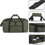 20 Inch, 40 Liter Duffel Bag for Men, Women, Teens – Travel Weekender Overnight Carry-on Shoulder Duffel Tote Bag (Green)