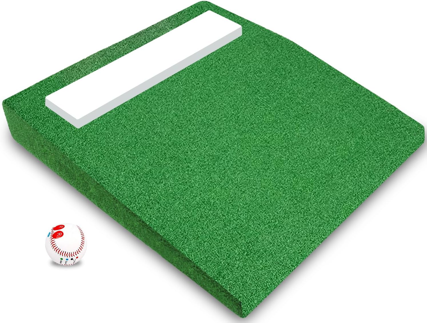 Pitching Mound, Portable Pitchers Mound with Pitching Rubber and Antifade Turf, 6" Foldable Pitching Mound for Baseball Softball Pitching Taining - 90 x 30 x 6 Inch