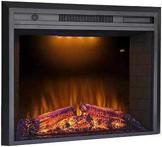 Led Fireplace Insert Electric Fires Freestanding Realistic LED Flame Effect Multi Colour Flames Wall Recessed Mounted 90.4 * 23 * 69.9CM