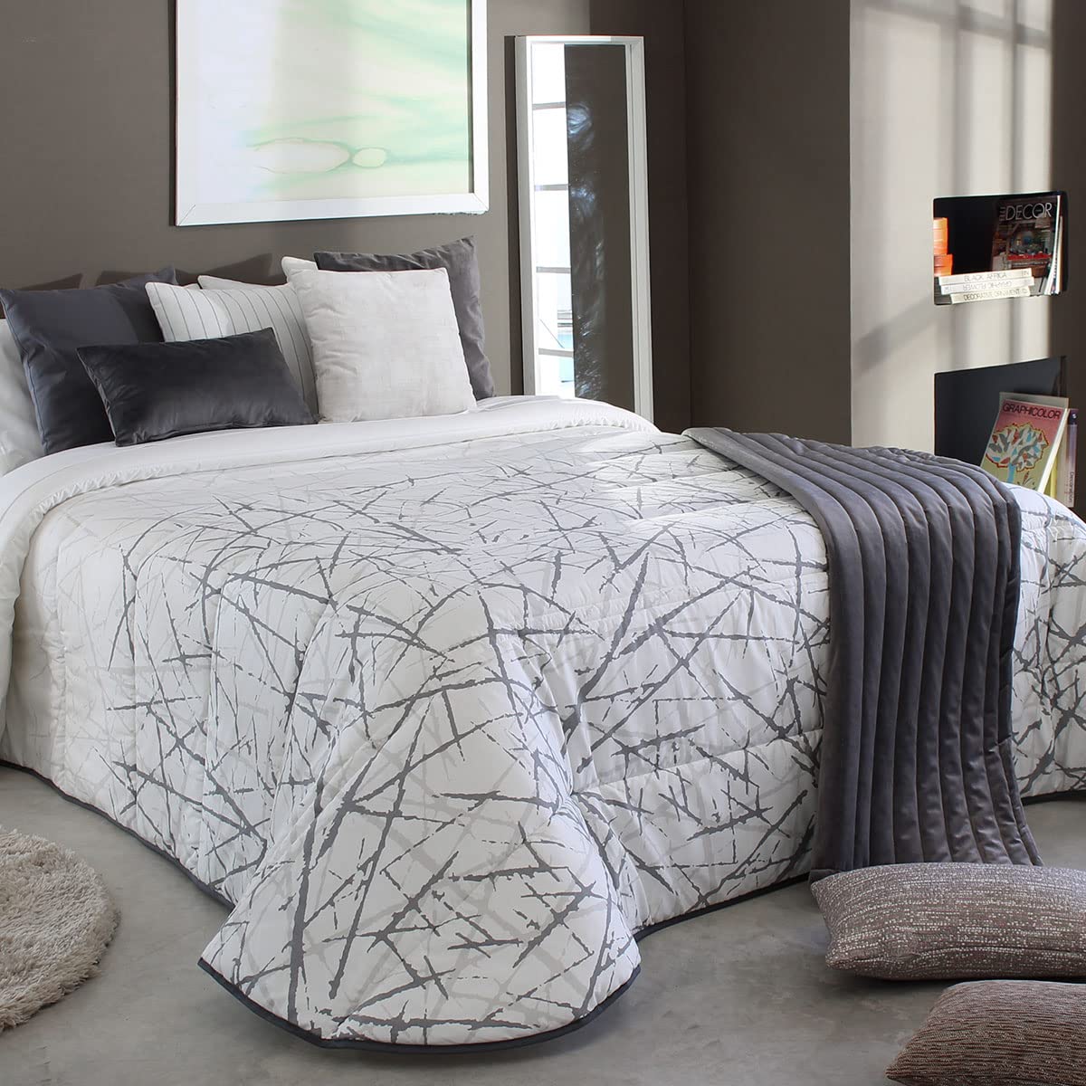 Reig Marti Edredón PUY 2A - Cama 150 Cm - Color Gris C08