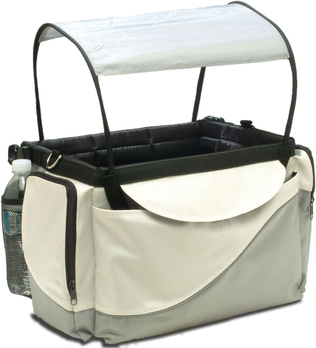 PetSafe Happy Ride Nylon Bicycle Basket for Dogs & Cats - Detachable Front-Mount Carrier with Shoulder Strap & Removable Sun Shield - Safe Transport for Pets Weighing Up to 13 lbs