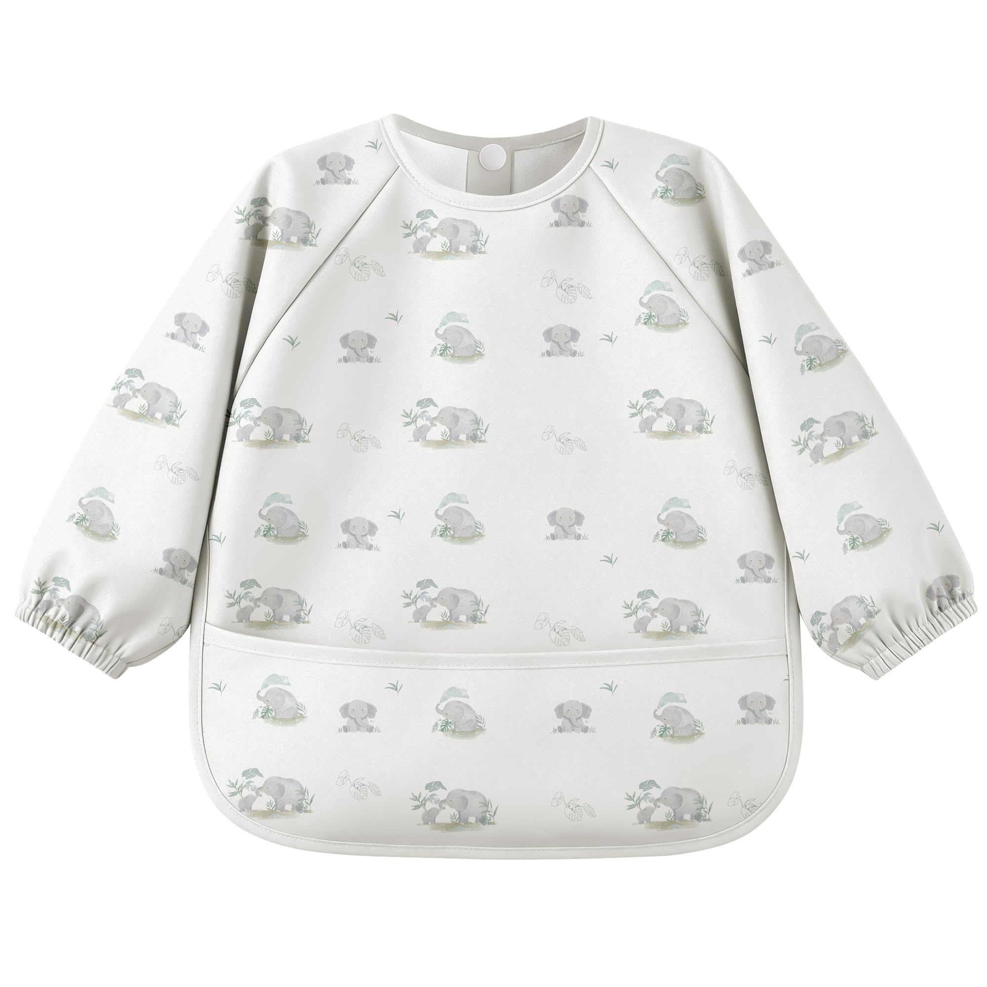 Susurration Baby Weaning Bib with Long Sleeves, Soft and Skin-Friendly Material, Coverall Bibs for Baby Feeding, Waterproof and Easy to Clean, For Unisex Baby Girls & Boys