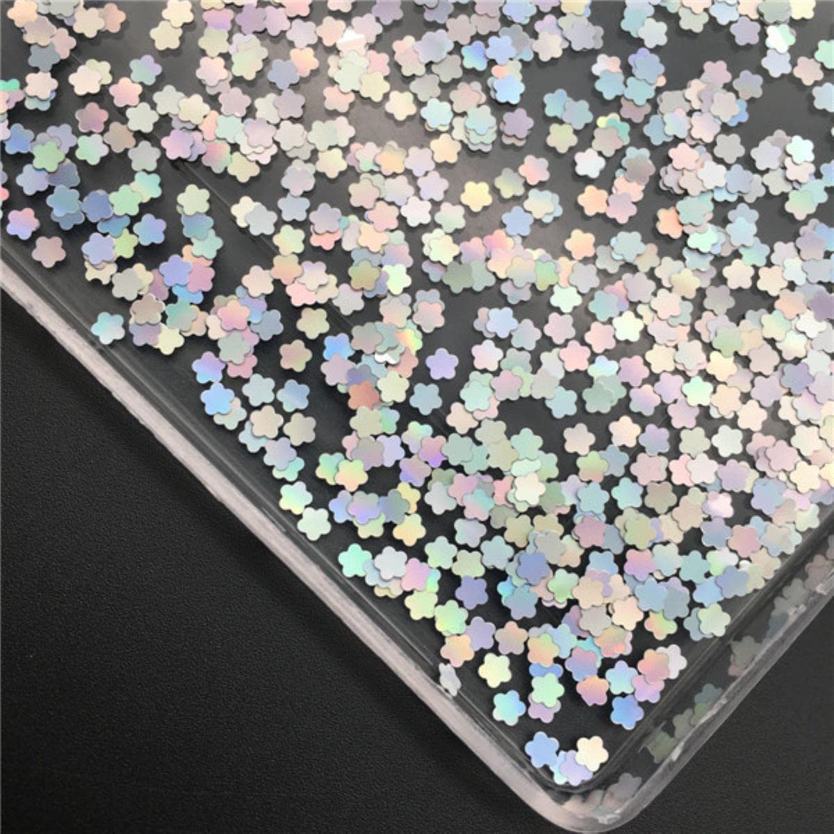 20 g/paquete tamaño láser plata ultrafino uñas brillo lentejuelas para el arte del cuerpo pintura uñas Artl DIY decoración
