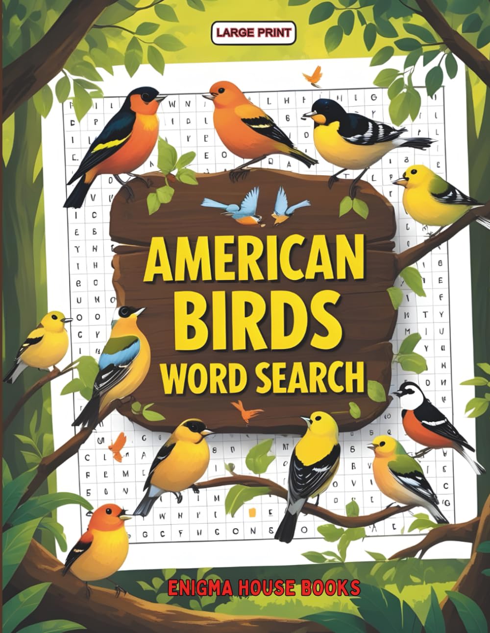 American Birds Word Search: Relaxing Birdwatching Word Searches – Easy Large Print Edition for Seniors and Nature Fans