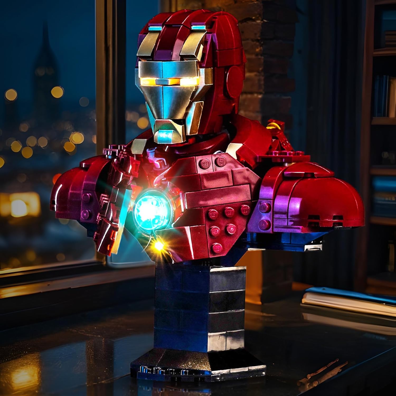 LocoLee Light kit Compatible with Lego 76327 Iron Man MK4 Bust - No Model Only Light, LED Lighting Accessories Compatible with Lego 76327 (Standard Version)