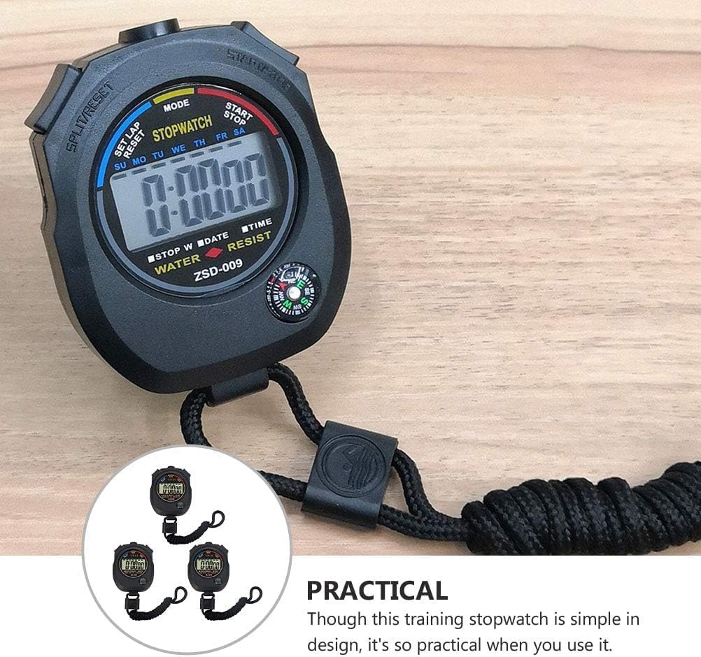 3Pcs Game Stopwatch Match Timer Electronic Watch Practical Training Timer