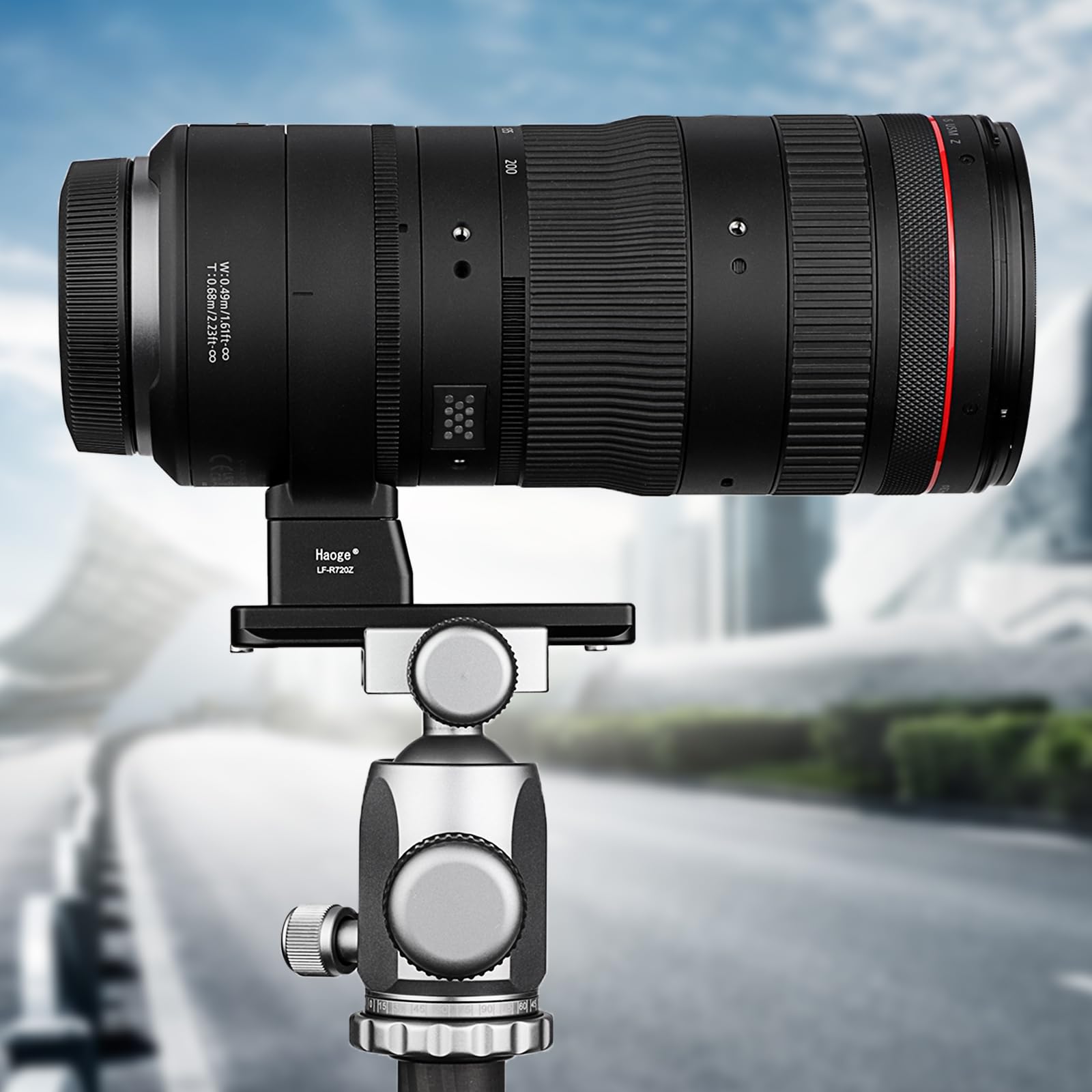 Haoge rf 70-200 Z Objektivmanschette Ersatzfuß für Cacon RF70-200 mm F2.8 L IS USM Z Objektiv eingebaute Arca-Typ Schnellwechsel-Basisstützplatte LF-R720Z