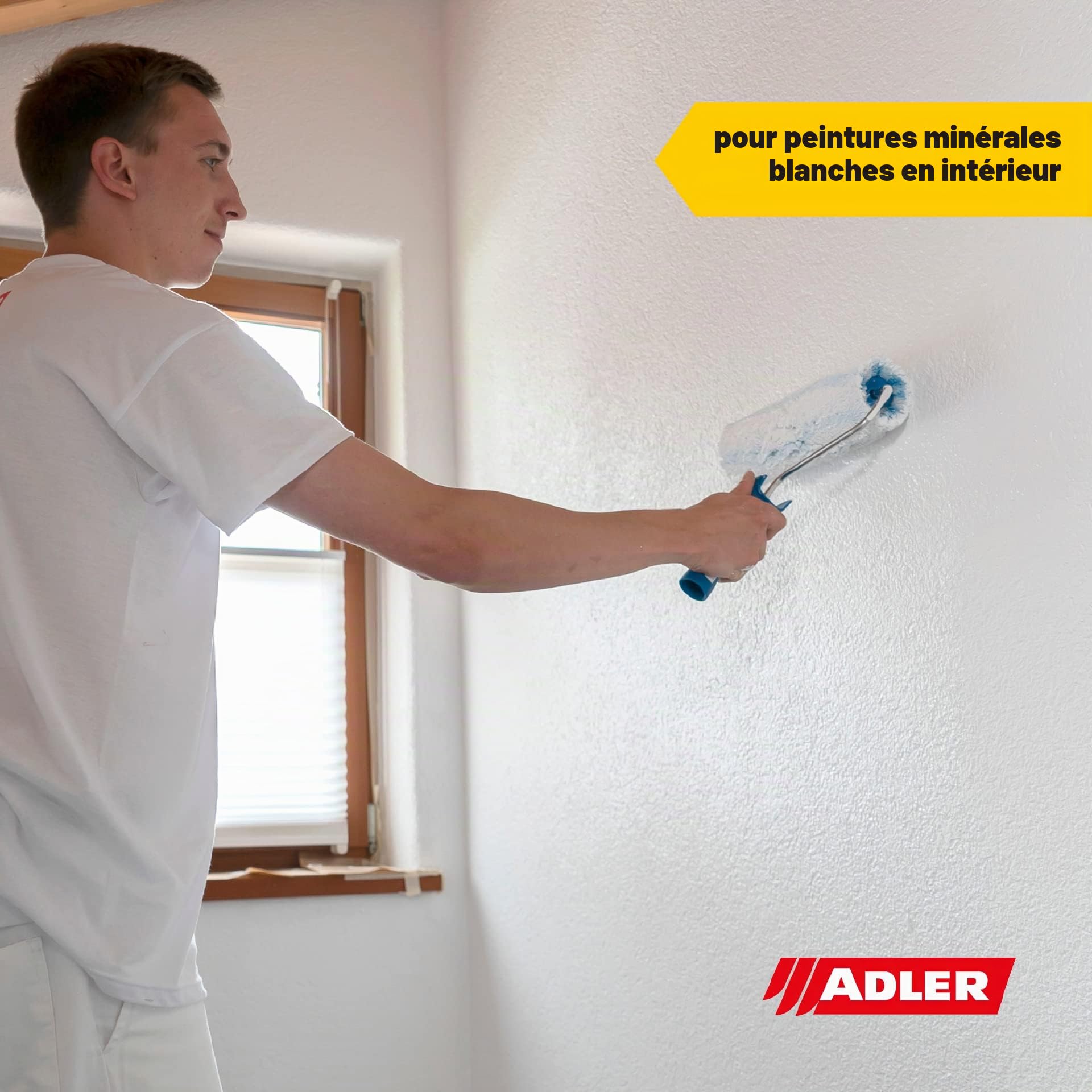 ADLER Peinture minérale au silicate blanche inodore pour l'intérieur - 14 kg - Sans solvants, plastifiants ni conservateurs