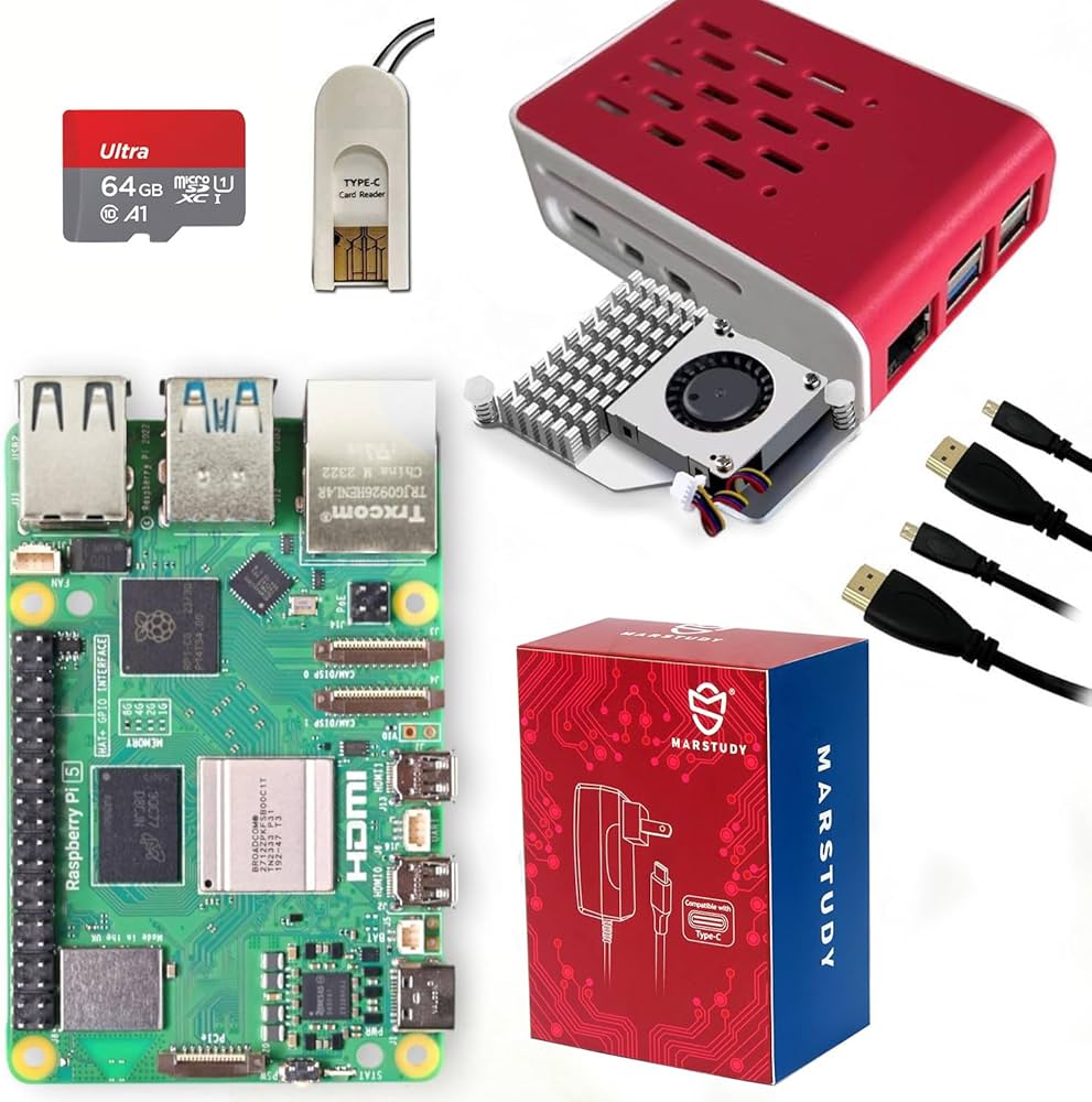 Amazon.co.jp: Marstudyラズベリーパイ5 Starterキット(64GB Edition