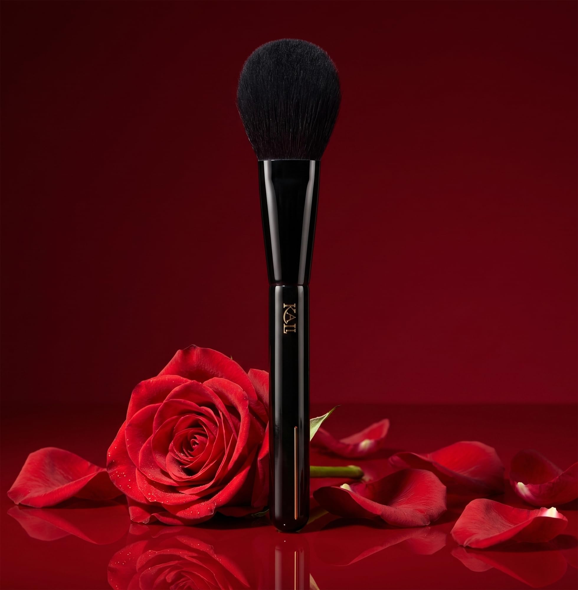 Kali Los Angeles Brochas de maquillaje hechas a mano de lujo, pelo de cabra natural Sokoho, cobre negro, eleva la belleza con precisión, aplicación impecable, esenciales para artistas de maquillaje