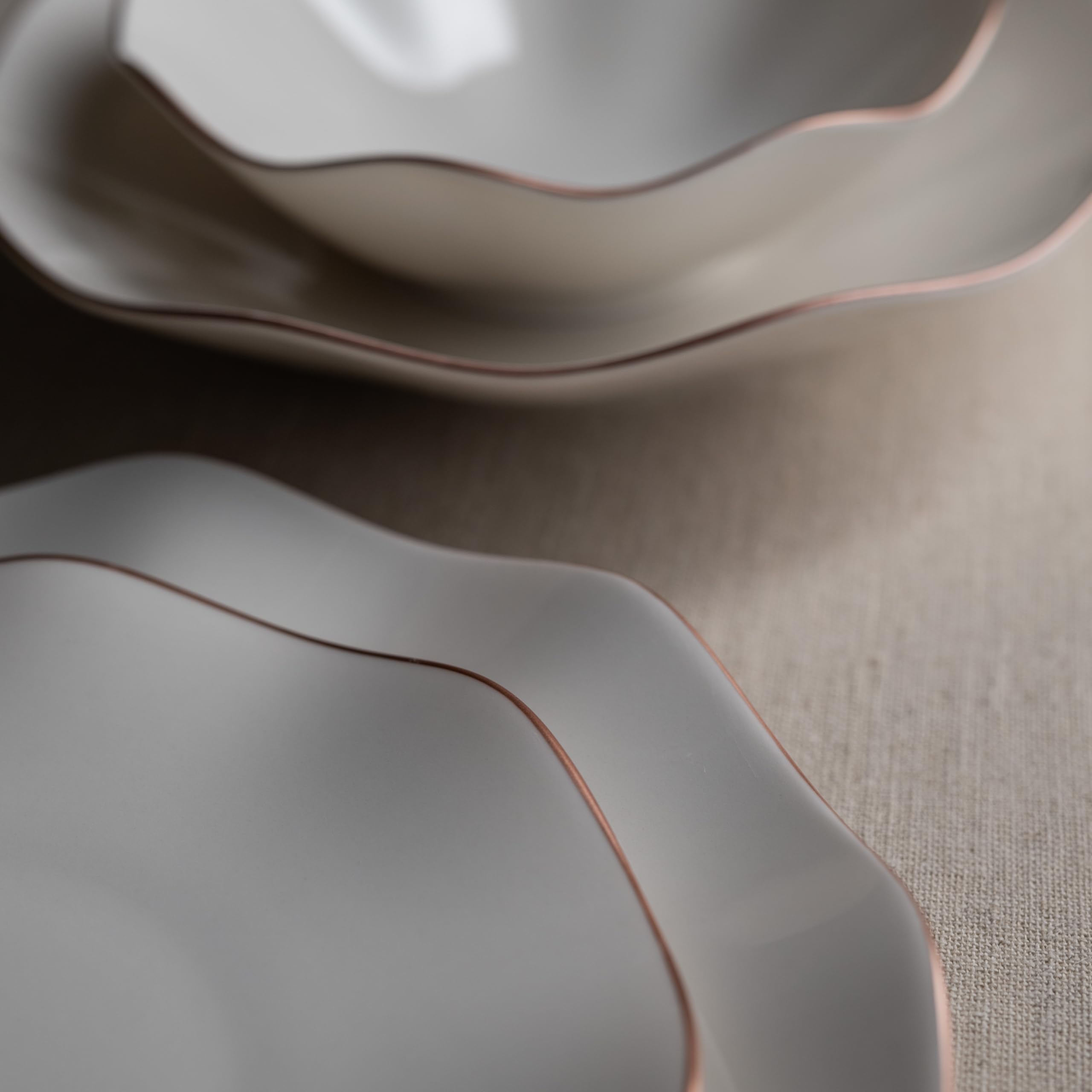 Vajilla Güral Porselen Nesrin Cobre de Porcelana, 24 piezas para 6 personas – Vajilla Completa y Elegante