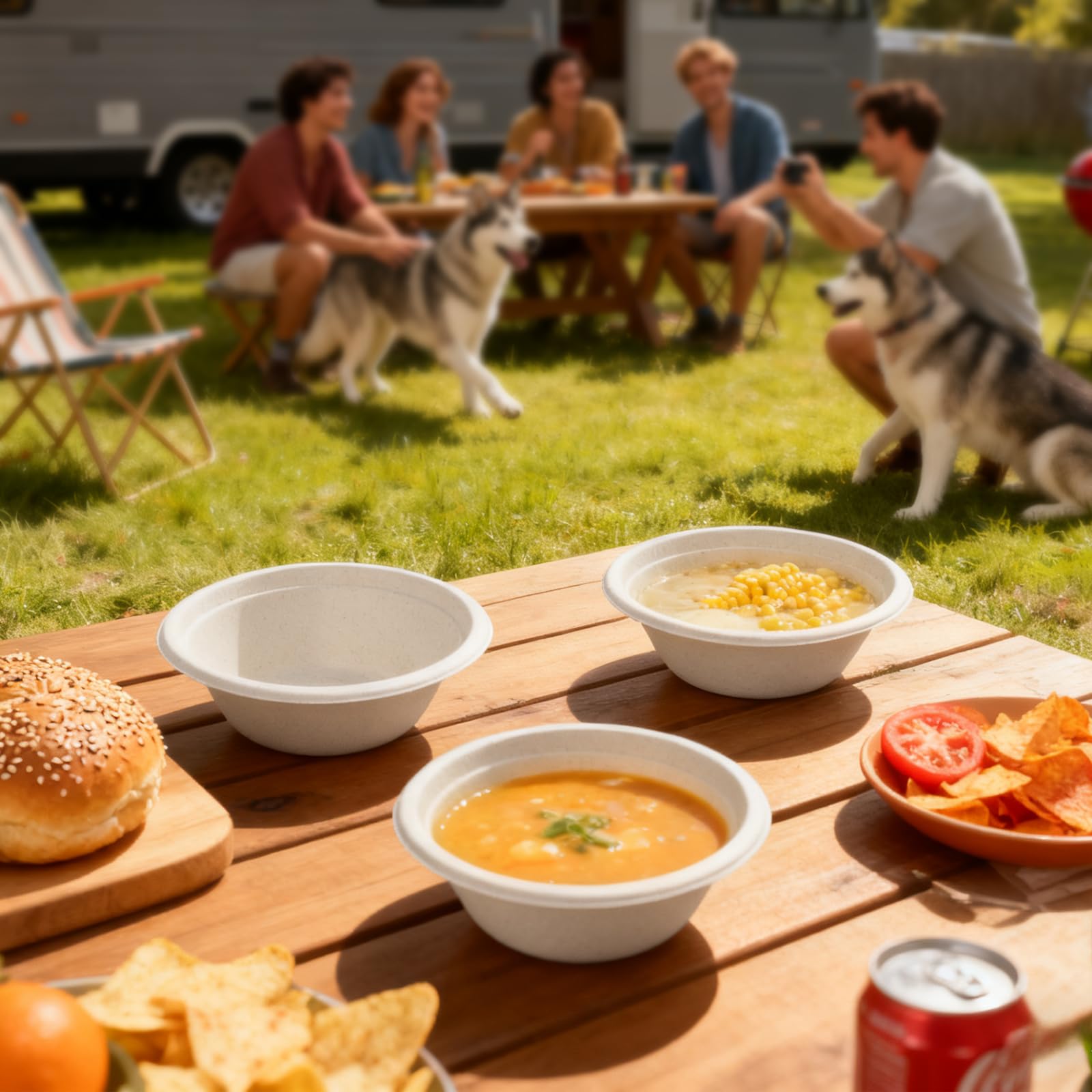 Compostable Paper Bowls - 100 Count -7