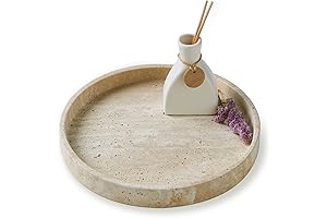 Elegant Beige Travertine Marble Modern Tray