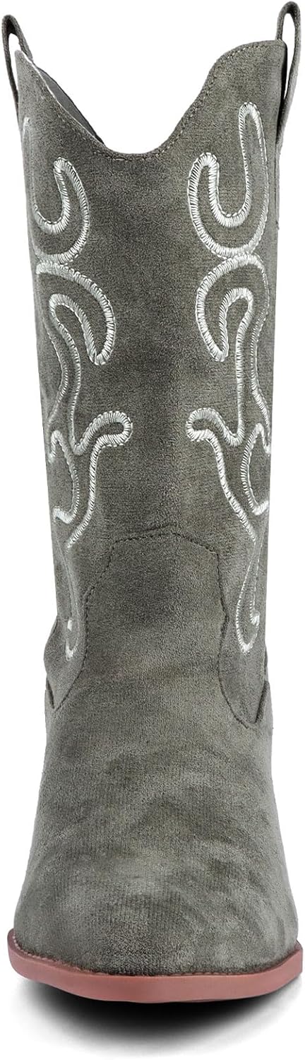 Bandkos Cowboy Boots for Women Cowgirl Mid Calf Western Embroidered... - Picture 45 of 70