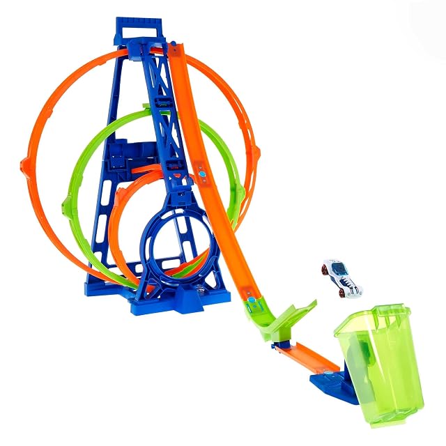 Foto 4 de 6 de Hot Wheels Action Kit Triple Looping Pista para Coches de Juguete, Incluye 1 vehículo, +4 años (Mattel HMX38)